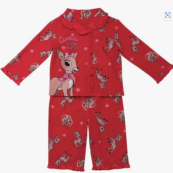 Rudolph the Red-Nosed Reindeer Coat Pajama Set 6/6x-NWT - Picture 1 of 2